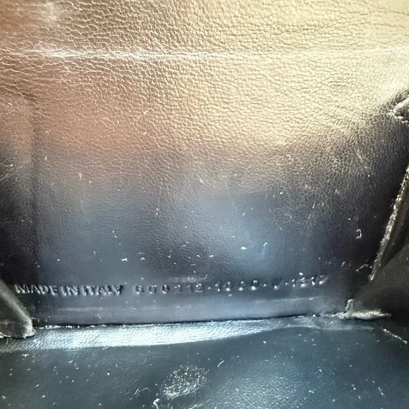 Balenciaga Hourglass Mini Black Calfskin Wallet with Gold Logo - Picture 15 of 15